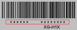 [Serial number for the development environment XG-H1X]